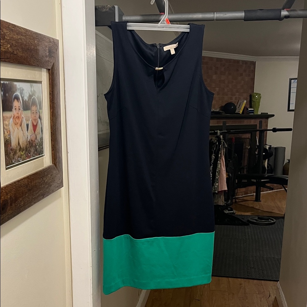 Banana Republic Black and Green Mini Dress